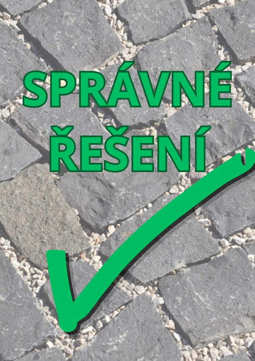 Správné řešení pro centrum Slaného: dlažba čedičová.